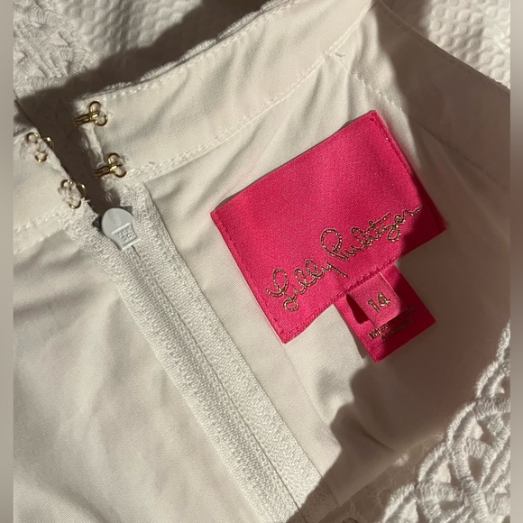 Lilly Pulitzer Charlize Stretch Shift Dress in ‘Resort White’ Print 14 White - Picture 10 of 14